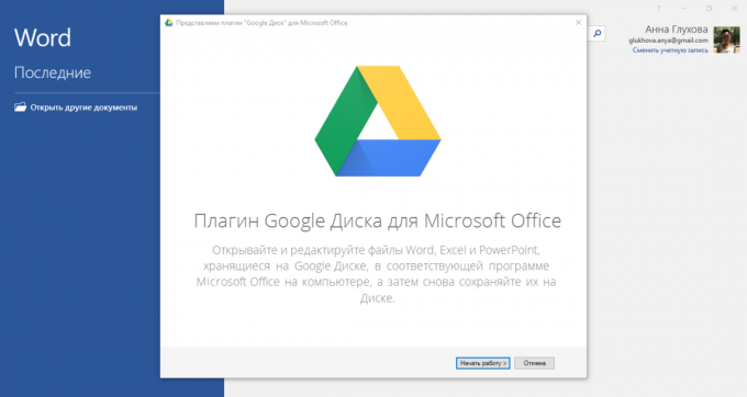Bagaimana menambahkan Google Drive di Microsoft Office
