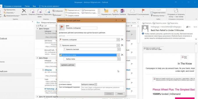 Microsoft Outlook: Tindakan cepat