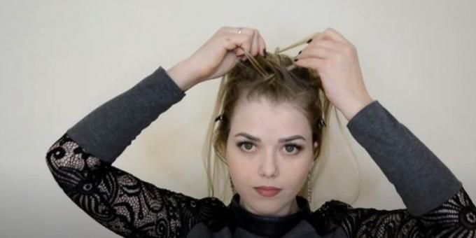 Gaya rambut wanita untuk wajah bulat: kepang spikelet