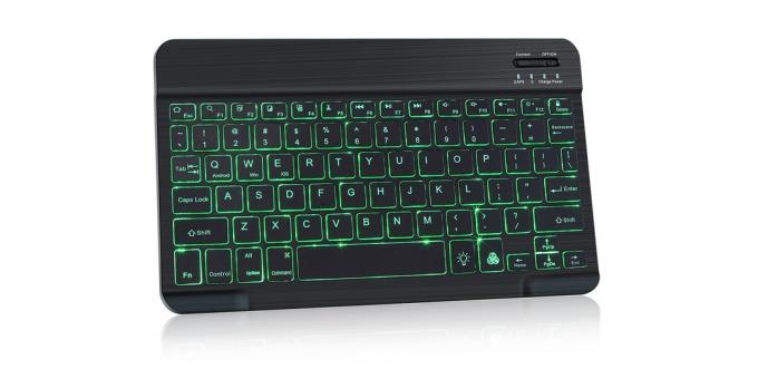Keyboard nirkabel: Keyboard dengan lampu latar RGB 