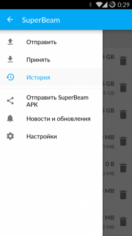 Bagaimana untuk mentransfer file besar dengan Superbeam untuk Android
