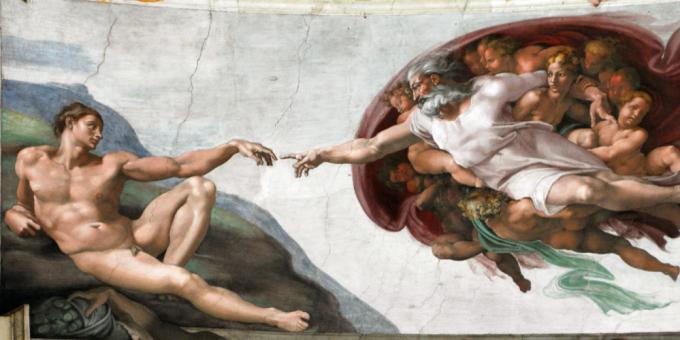 Asli lukisan karya Michelangelo tanpa kustomisasi