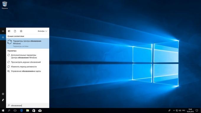 Cari di Windows 10. pengaturan pencarian sederhana