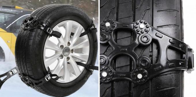 Produk untuk musim dingin: Anti-slip tali pada roda mobil