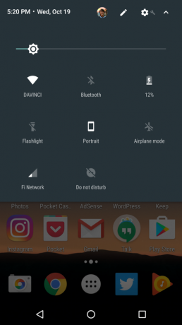 Android 7.1 opsi sett cepat
