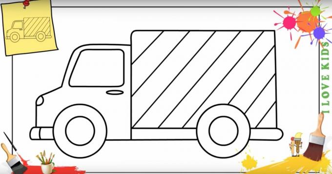 Cara menggambar truk