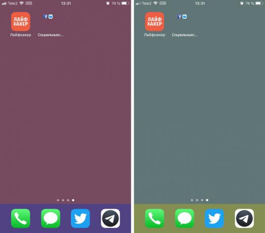 Cara membuat folder transparan dan dermaga bar di iOS 12