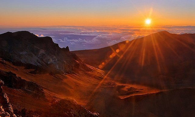 Sunset di Gunung Haleakala