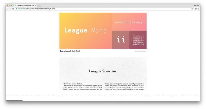 Gratis Fonts: The League of Moveable Type