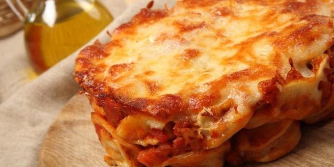 Termasuk pangsit resep yang sangat beragam: Lasagna
