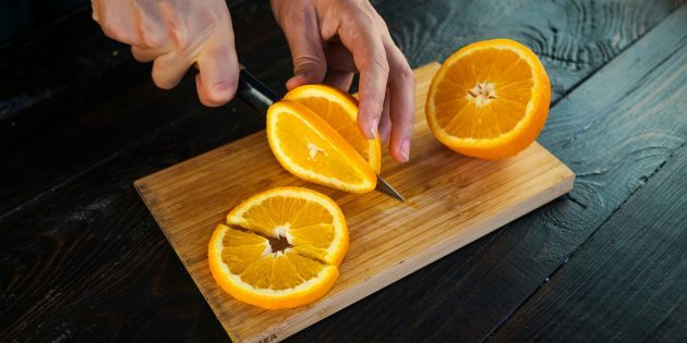Aprikot dan selai jeruk: potong jeruk