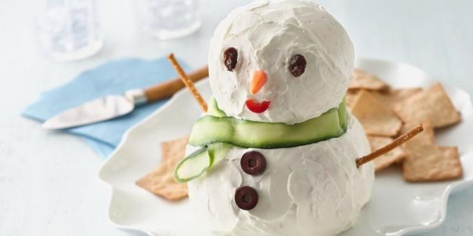 hidangan Natal: Appetizer "Keju Snowman"