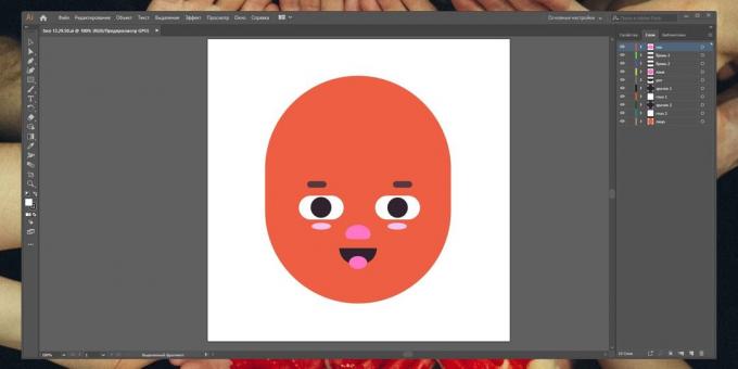 Cara membuat stiker animasi untuk Telegram: misalnya, kita menggambar wajah.