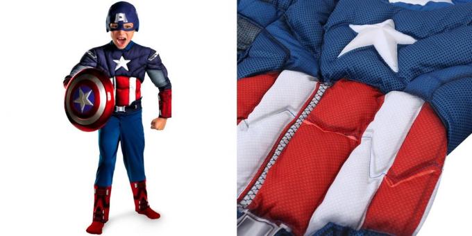 kostum Tahun Baru untuk anak-anak: Captain America