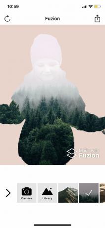 Editor Fuzion orang untuk iOS: Menggabungkan Gambar
