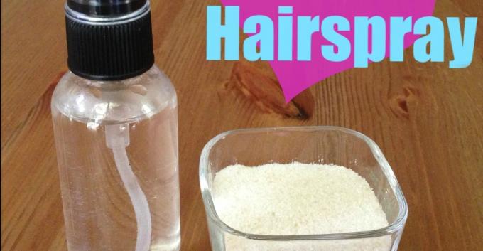 menghemat kosmetik: hairspray buatan sendiri
