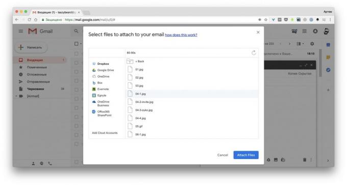Berbagi dan melampirkan file di Gmail ™