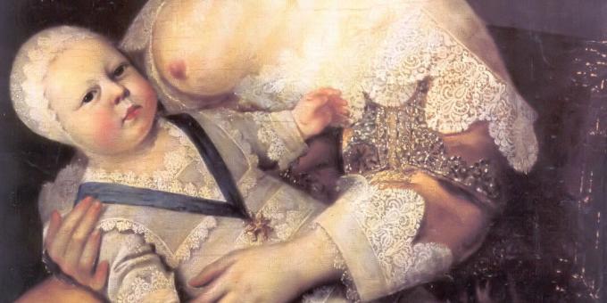 Anak-anak Abad Pertengahan: Louis XIV dalam pelukan perawat Lady Longe de la Girodiere