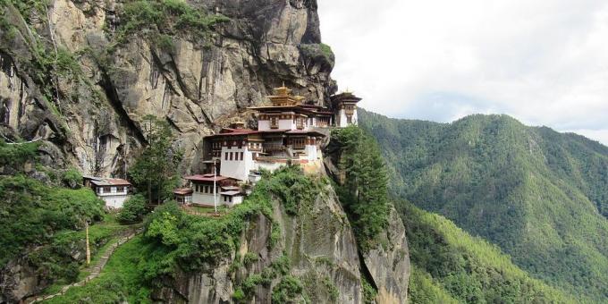 wilayah Asia sengaja menarik wisatawan biara Paro Taktsang, Bhutan