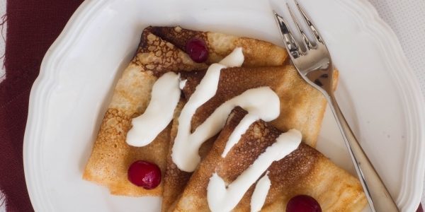 Custard pancake tanpa telur dengan susu