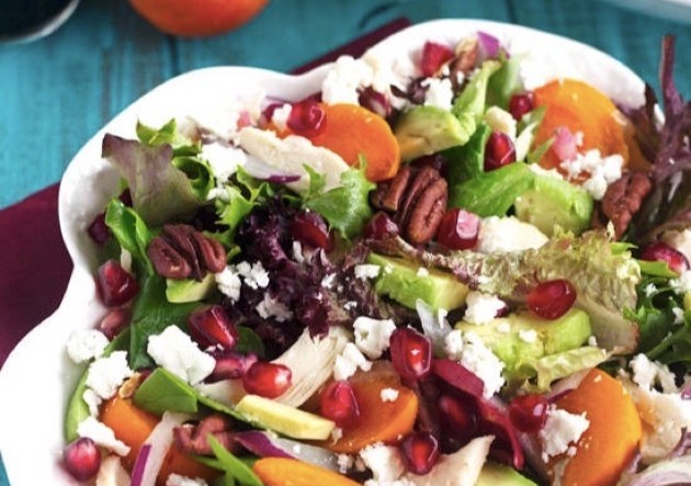 Resep: Winter salad yang sehat dengan kesemek - dengan delima dan feta