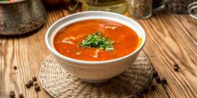 Sup tomat dengan hati ayam dan timi