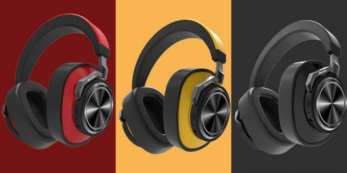 Wireless Headphone Bluedio Turbin T6S: Dijual adalah pilihan dengan aksen merah, kuning dan hitam