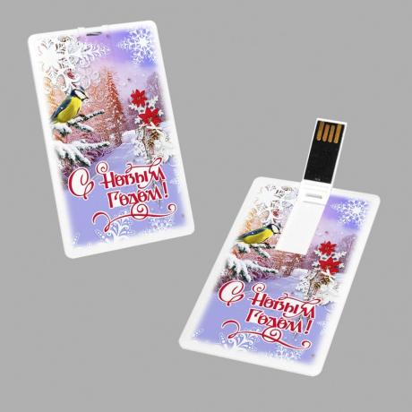 Hadiah untuk Tahun Baru kartu ucapan dari flash drive