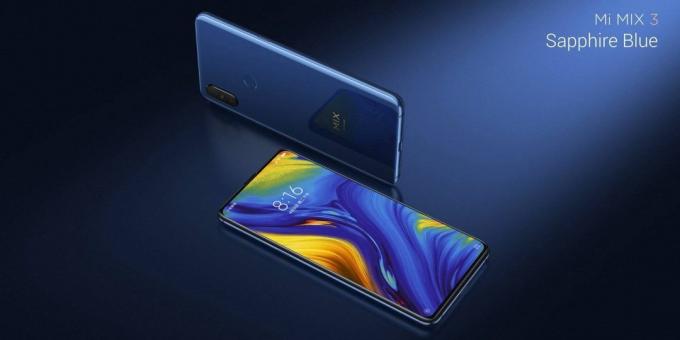 Mi MIX 3: depan dan belakang sisi