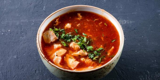 Sup tomat ala Italia dengan ayam