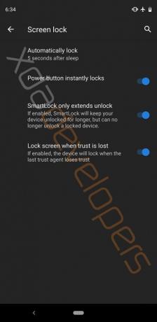 Android Q: layar kunci