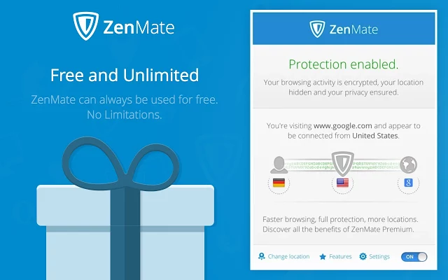 Free VPN untuk Chrome: ZenMate VPN