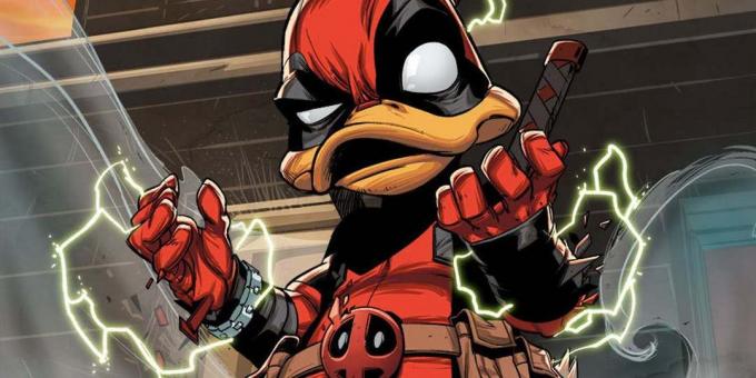 Versi terduga superhero, "Deadpool-duck" - cerewet dan tentara bayaran berbulu