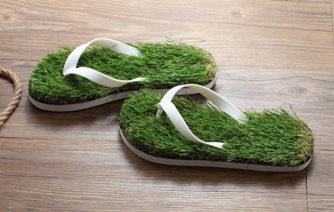 hadiah unik untuk Tahun Baru: Sneaker dengan rumput