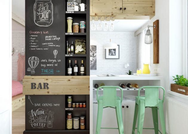 desain dapur kecil: meja, Foto
