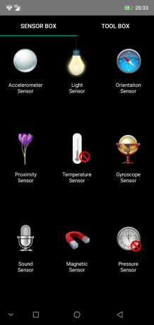 Sekilas smartphone Ulefone X: sensorbox
