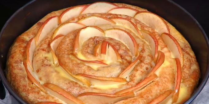 Resep: Pancake kue dengan keju cottage dan apel isian