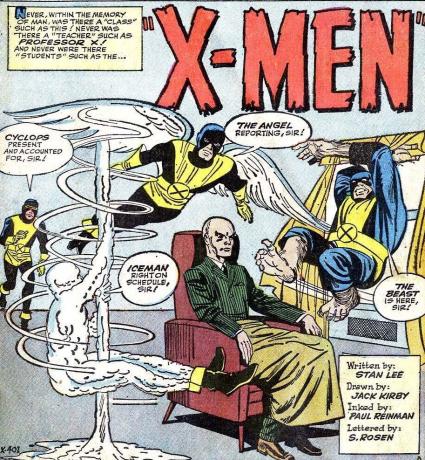 Halaman salah satu isu pertama tentang X-Men