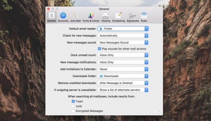 Apple Mail: pengaturan MacOS