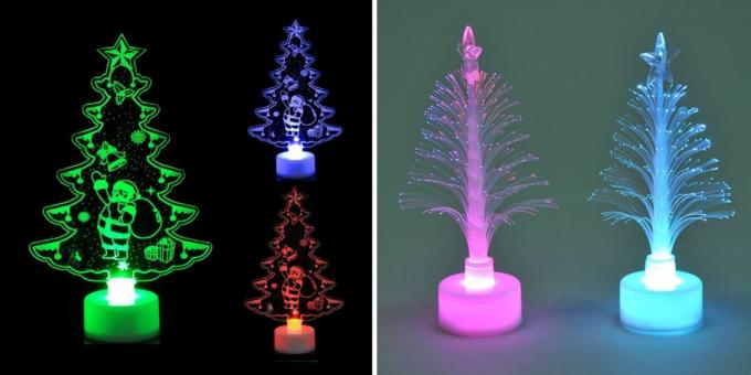 Produk dengan aliexpress, yang akan membantu menciptakan suasana Natal: pohon LED