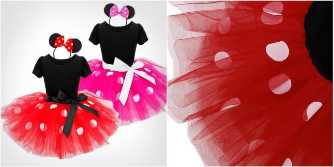 kostum Natal untuk anak perempuan: Minnie Mouse Kostum
