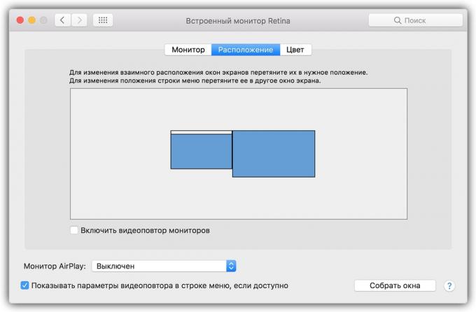 Cara mengatur 2 monitor di MacOS: Diperpanjang Desktop