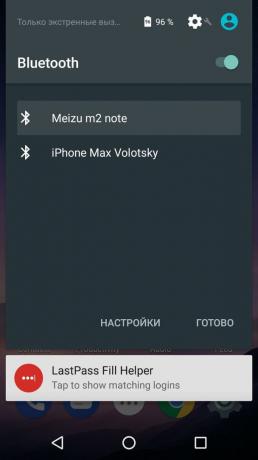 Bagaimana mendistribusikan internet dari telepon Anda ke Android: Menghubungkan Nexus 5 ke Meizu M2 Catatan Bluetooth