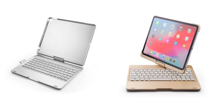 Keyboard Nirkabel: Keyboard untuk iPad dengan Penutup Putar 