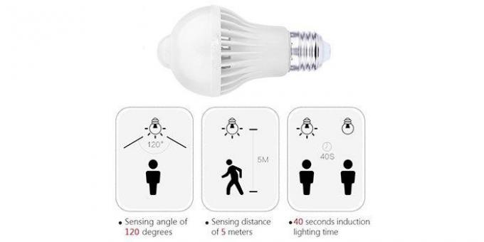 Lampu dengan sensor gerakan