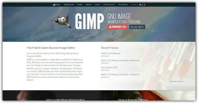 Gratis raster Editor: GIMP