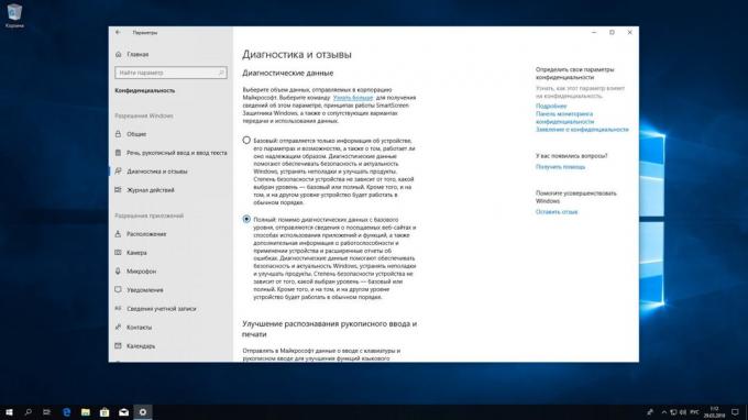 Windows 10 Redstone 4: Data diagnostik