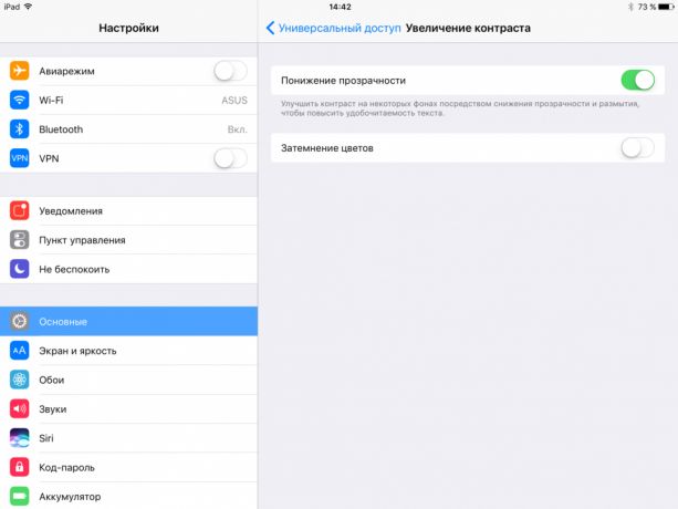 Cara Speed ​​Up iOS 10: Turunkan transparansi antarmuka